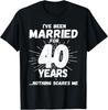 Casais Casados há 40 Anos - Camiseta Unisex Engraçada para 40º Aniversário de Casamento