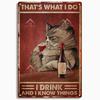 Retro Blechschild Plakette Metall Vintage Lustige Katzenkunst Poster Heimdekoration für Wohnzimmer Haustierbedarf Wanddekoration