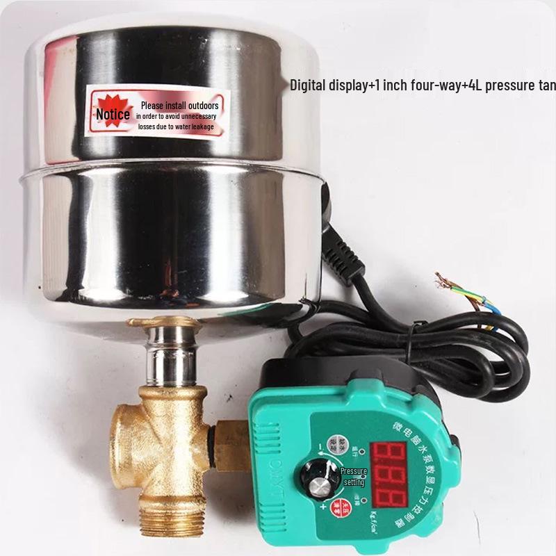 Intelligent Self-Priming Booster Pump with Stainless Steel Tank & Automatic Pressure Controller for Households