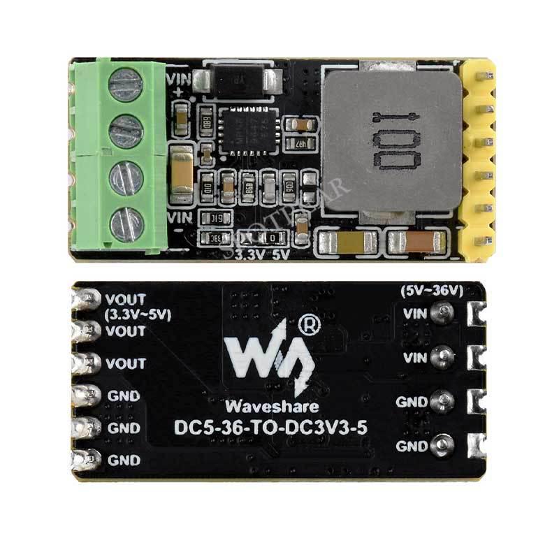 Mini DC-DC Step-Down Module: 5~36V Input, 5V/3.3V Output, 4A