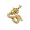 1pc Peraonality Trend Hip Hop Animal Dragon Pendant 316L Stainless Steel Necklaces with Rhinestone for Men Jewelry