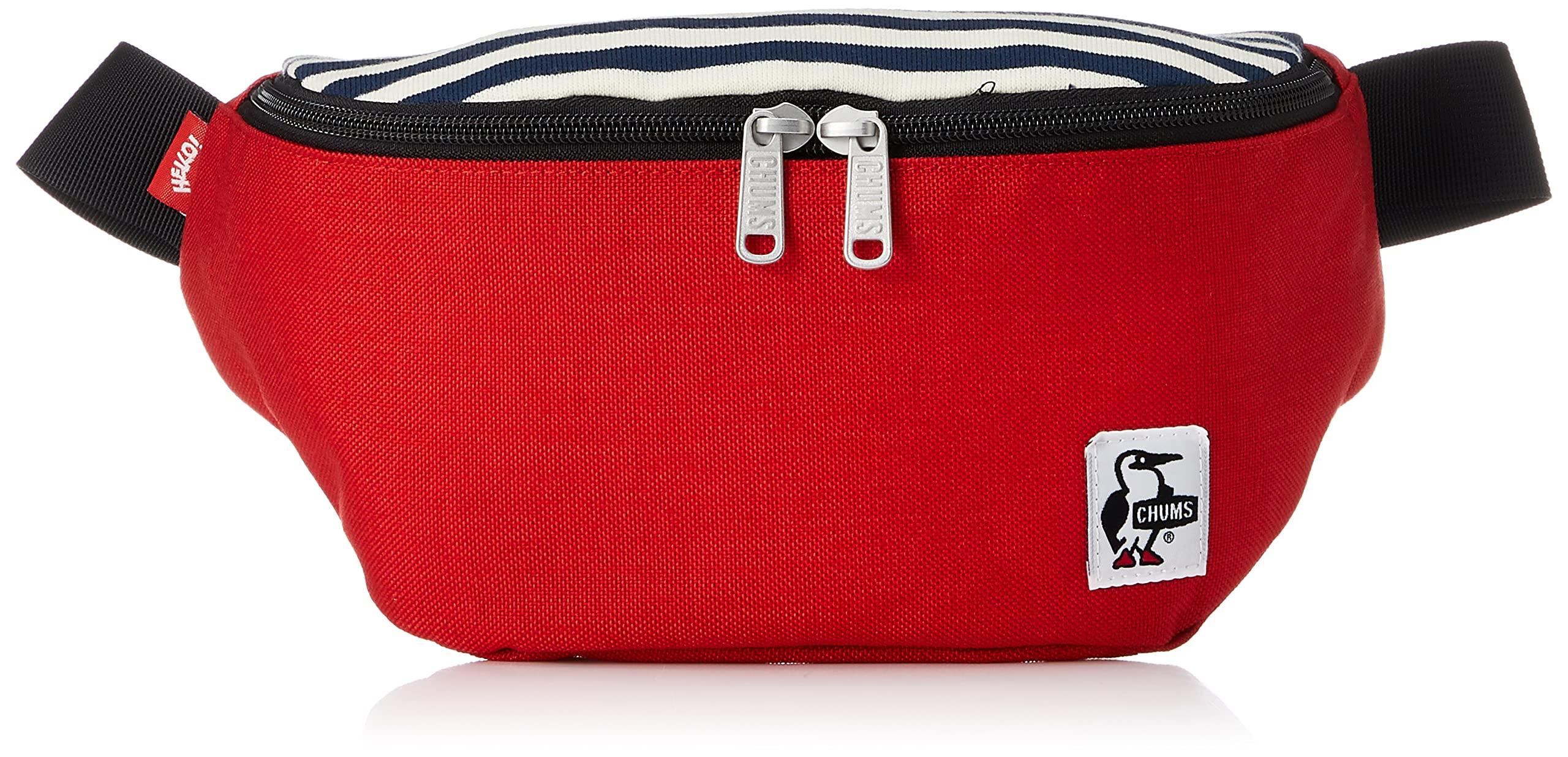 

Mini Waist Bag Sweat Nylon Navy [Chums] Men s CH60-3624 Border/Tomato