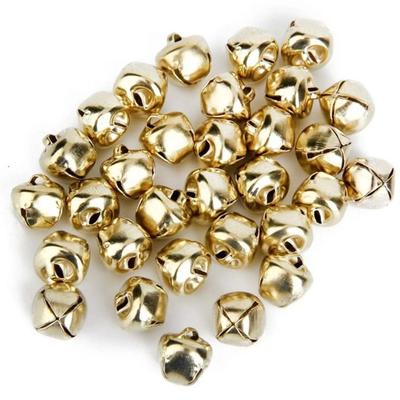 100 Stück/Beutel Goldene Mini-Glöckchen 10mm Glocken-Anhänger DIY Bastelzubehör Schmuckherstellung Zubehör Weihnachtsdekorationen