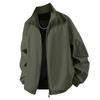 Men S Solid Color Baseball Collar Pilot Jacket Casual Spring Autumn Outerwear