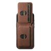SUTENI H02 For iPhone 17 Case Card Slots Kickstand Litchi Texture Leather+TPU Cover