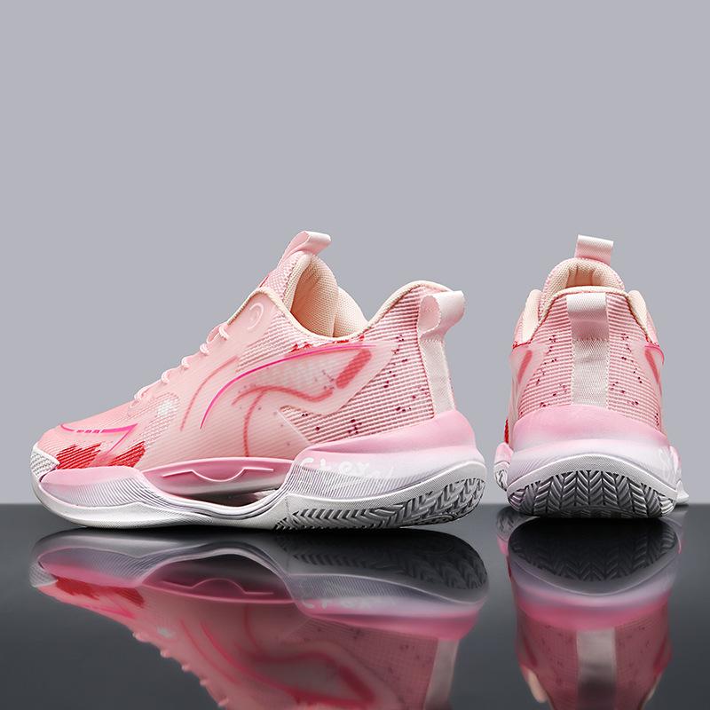 Luminous basketball shoes men's and women's combat boots rubber sole mesh middle school students teenagers middle school children sports shoes