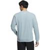 adidas Logo Print Pattern Crew Neck Pullover Sweatshirt Men Sweatshirt Blue HY5849