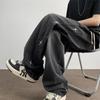 JYL Men's Star Embroidered Jeans High-Street Vintage Washed Loose Denim
