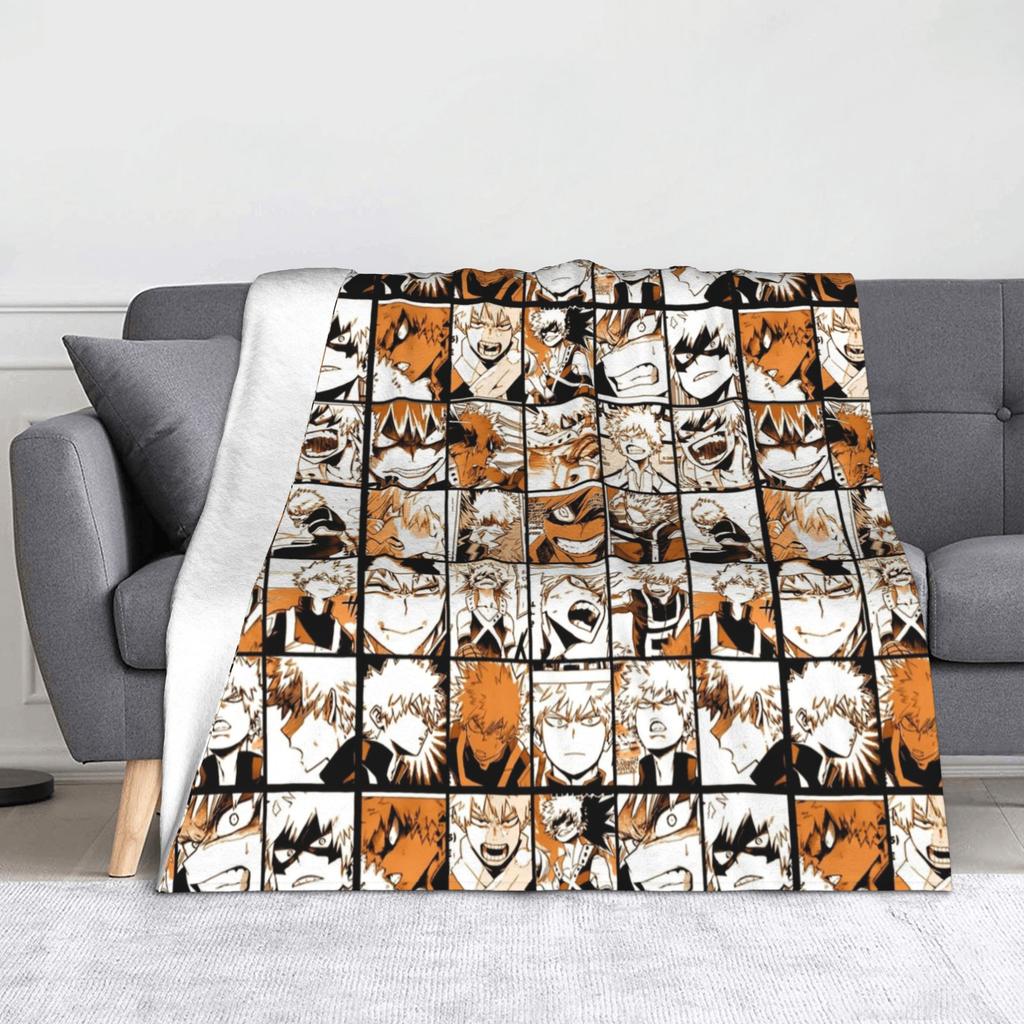 Tamaki Amajiki Collage My Hero Academia Blankets Flannel  Winter  Multi-function Warm Throw Blankets for Sofa Bedroom Quilt