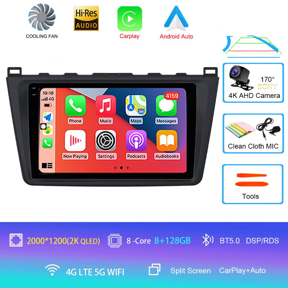 Android14 Carplay Auto Car Radio For Mazda 6 GH 2007 2008 2009 2010 2011 2012 Multimedia GPS Video Player Stereo 2din Head Unit
