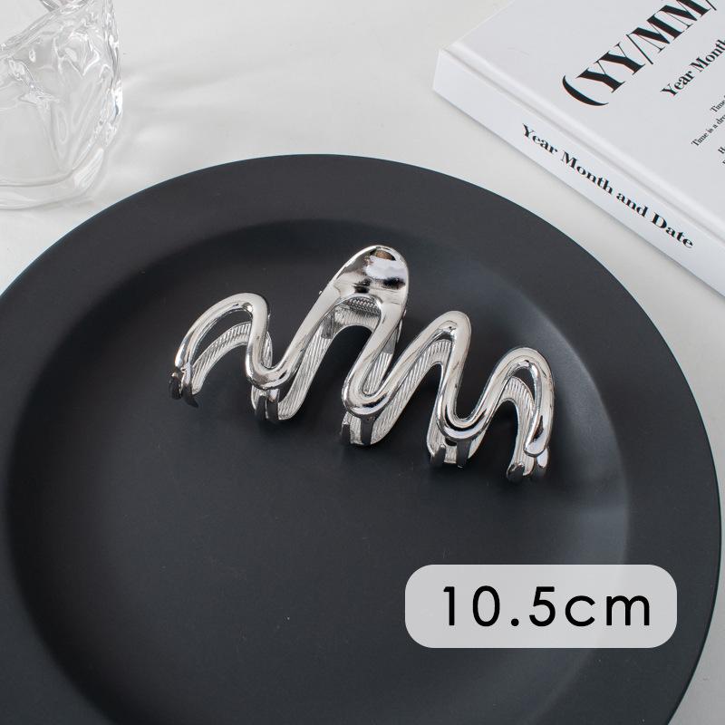 Metal Large Silver Luxury Solid Colors Hair Claws Grab Butterfly Elegant Vintage Headband Hair Clips for Women