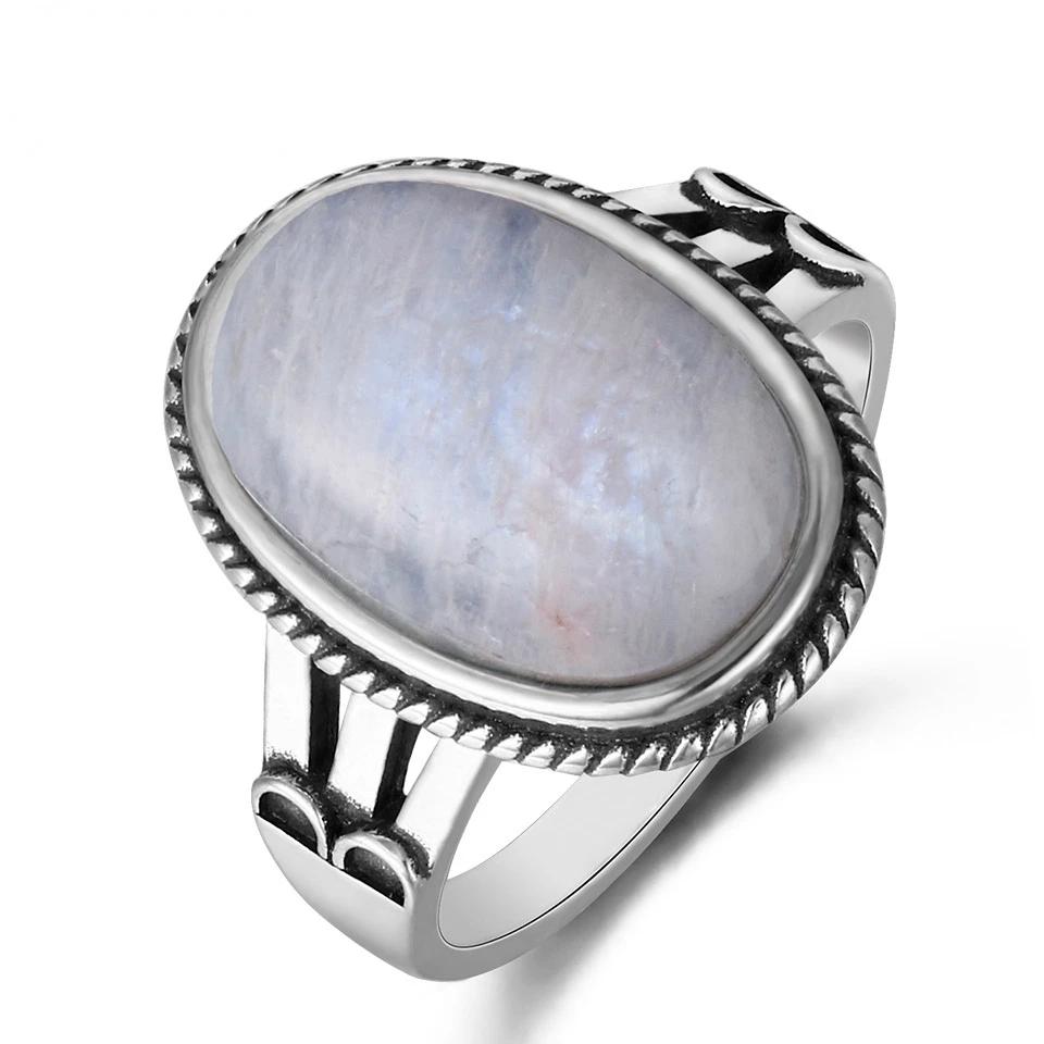 CopperLarge Stone 11x17MM Natural Labradorite Tiger Eye Ring for Women Fine Jewelry Party Wedding Anniversary Gift
