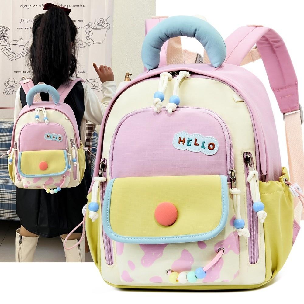 Waterproof Dopamine Kids Backpack Large Capacity Lightweight School Bag  School