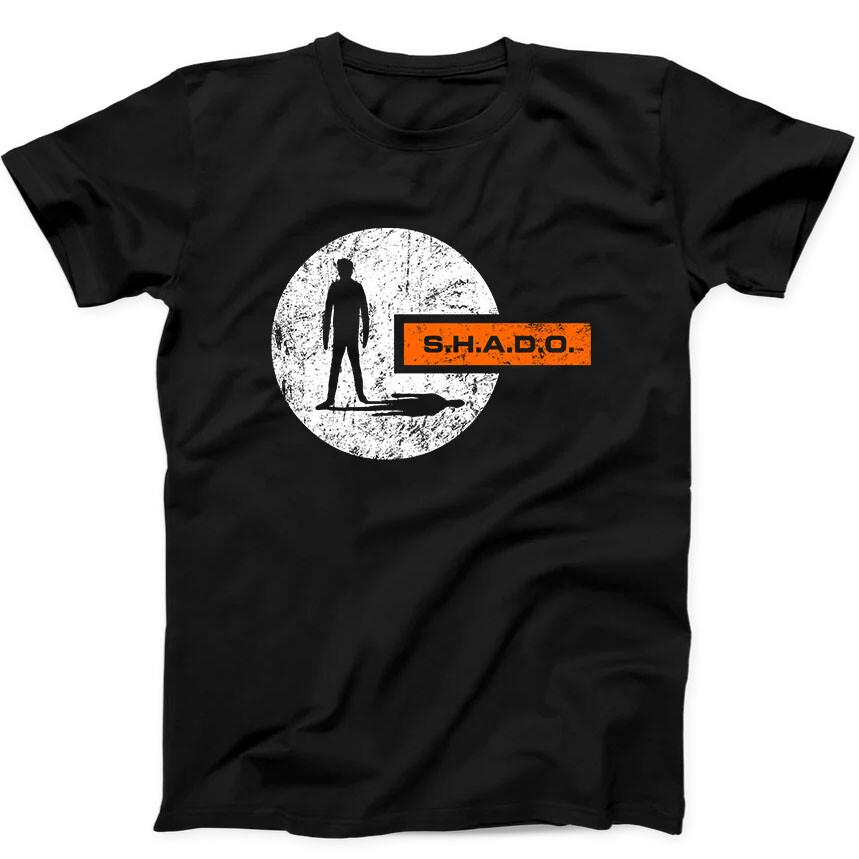 

Шэдоу Джерри Андерсон Телешоу НЛО Научная фантастика Ретро Подарок Футболка Черная Футболка 16 2XL