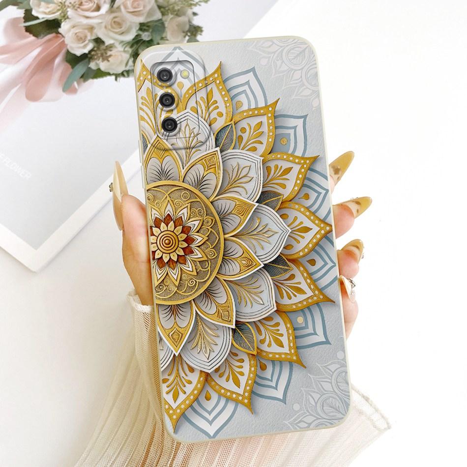 For Samsung Galaxy A03s Cute Cat Flower Cartoon Phone Case For Samsung A03S SM-A037G Shockproof Soft Silicone Covers Bumpers