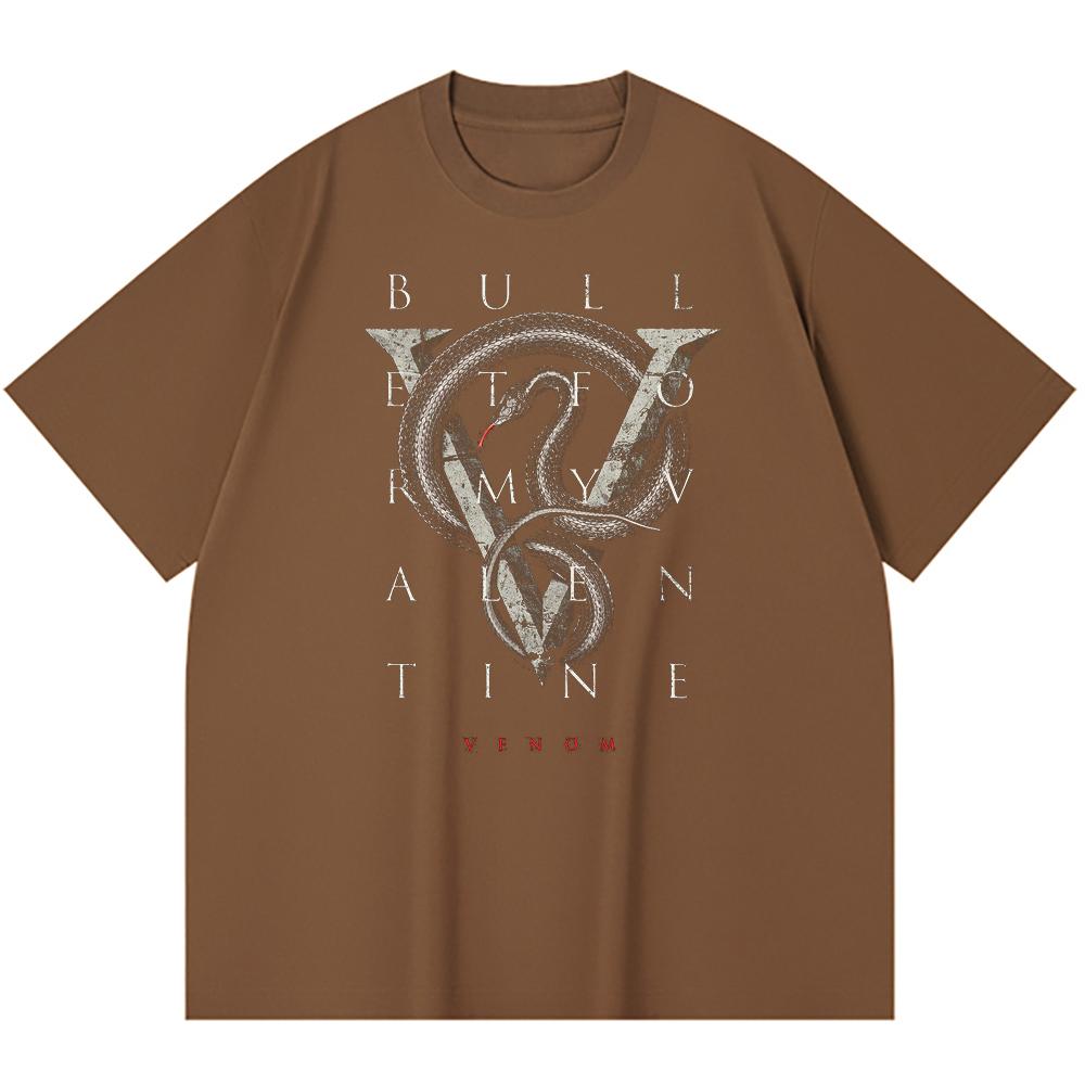 230 g/m² 100% katoenen heavy metal T-shirt met rockband- en popmuziekprint, unisex T-shirt van zwaar katoen.