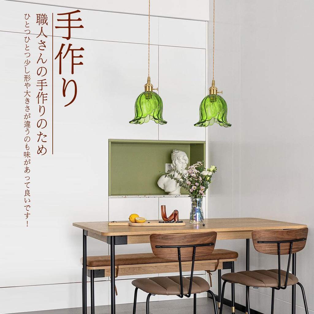 Stylish glass pendant light with a hook-mounted ceiling mount, E26 LED compatible, adjustable cord, Nordic style, brass finish, suitable for dining