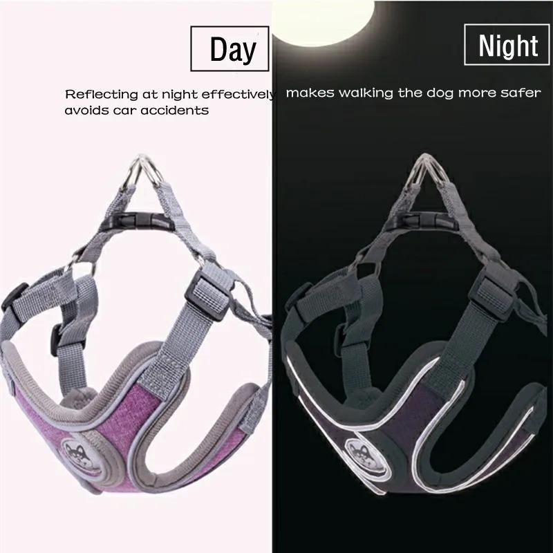 Adjustable Reflective Dog Harness Vest - Mesh Chest Strap for Small  Dogs and Cats - Comfortable Pet Accessories