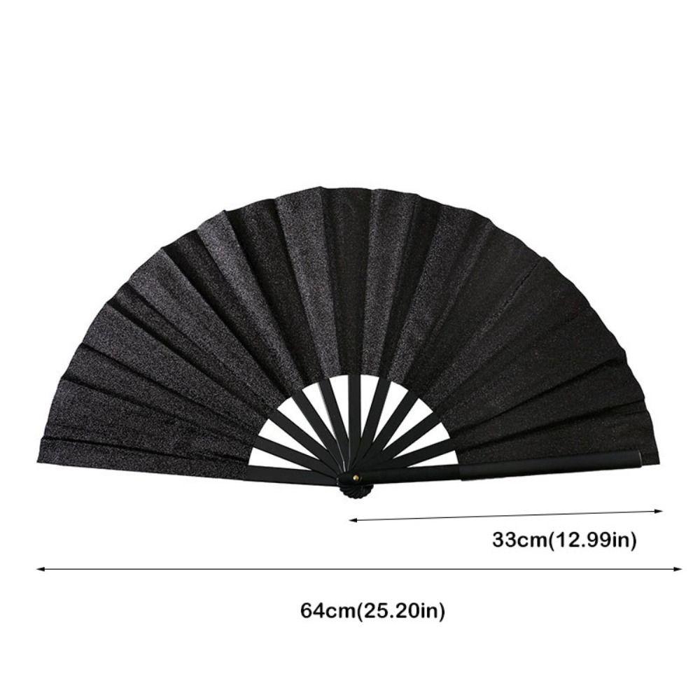 Handheld Performance Dance Fan Glitter Kung Fu Fan Creative Sparkling Folding Fan  Club