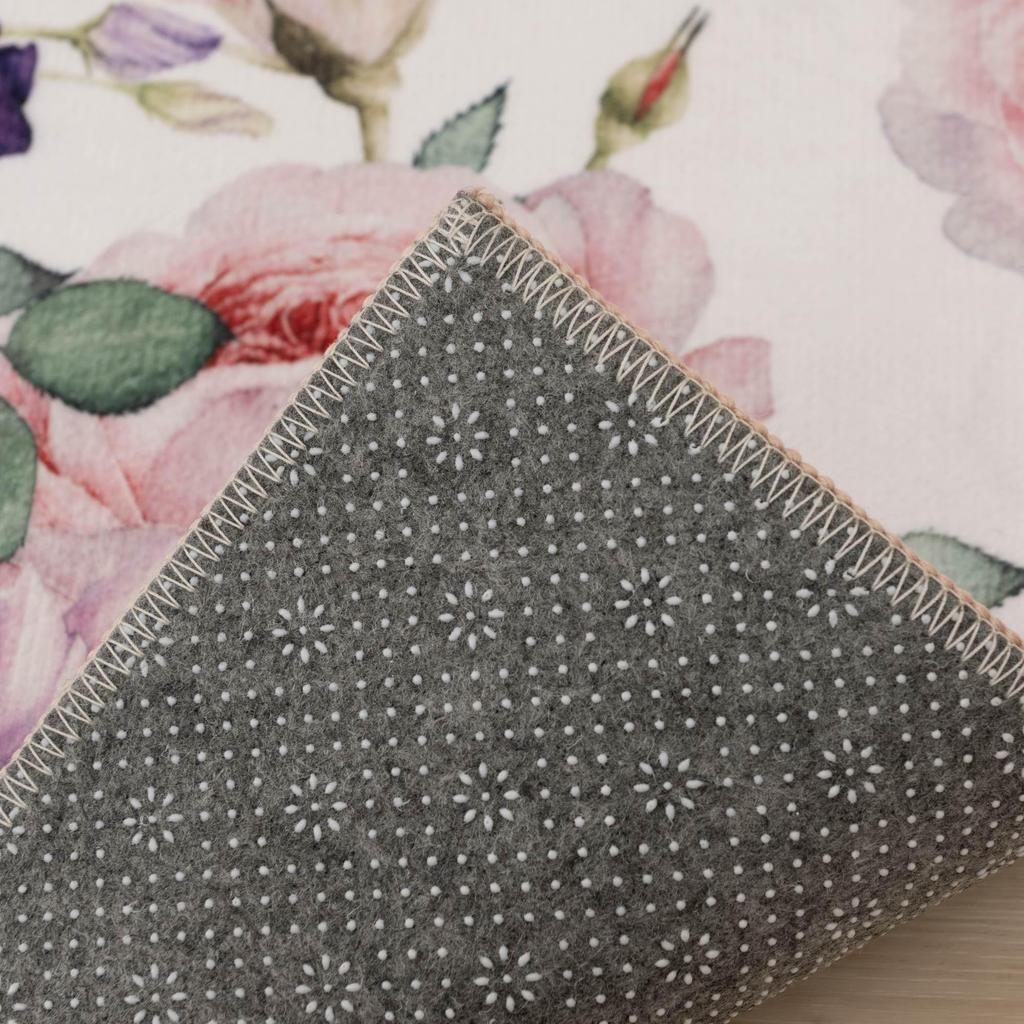 Senko Bright Rose 2 Kitchen Interior 45 x 72685 Mat, Mat, Approx. 120cm, Pink, Washable,