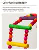 Solid Wood Parrot Play Stand: Handcrafted Bird Playground and Training Platform for Floor Use