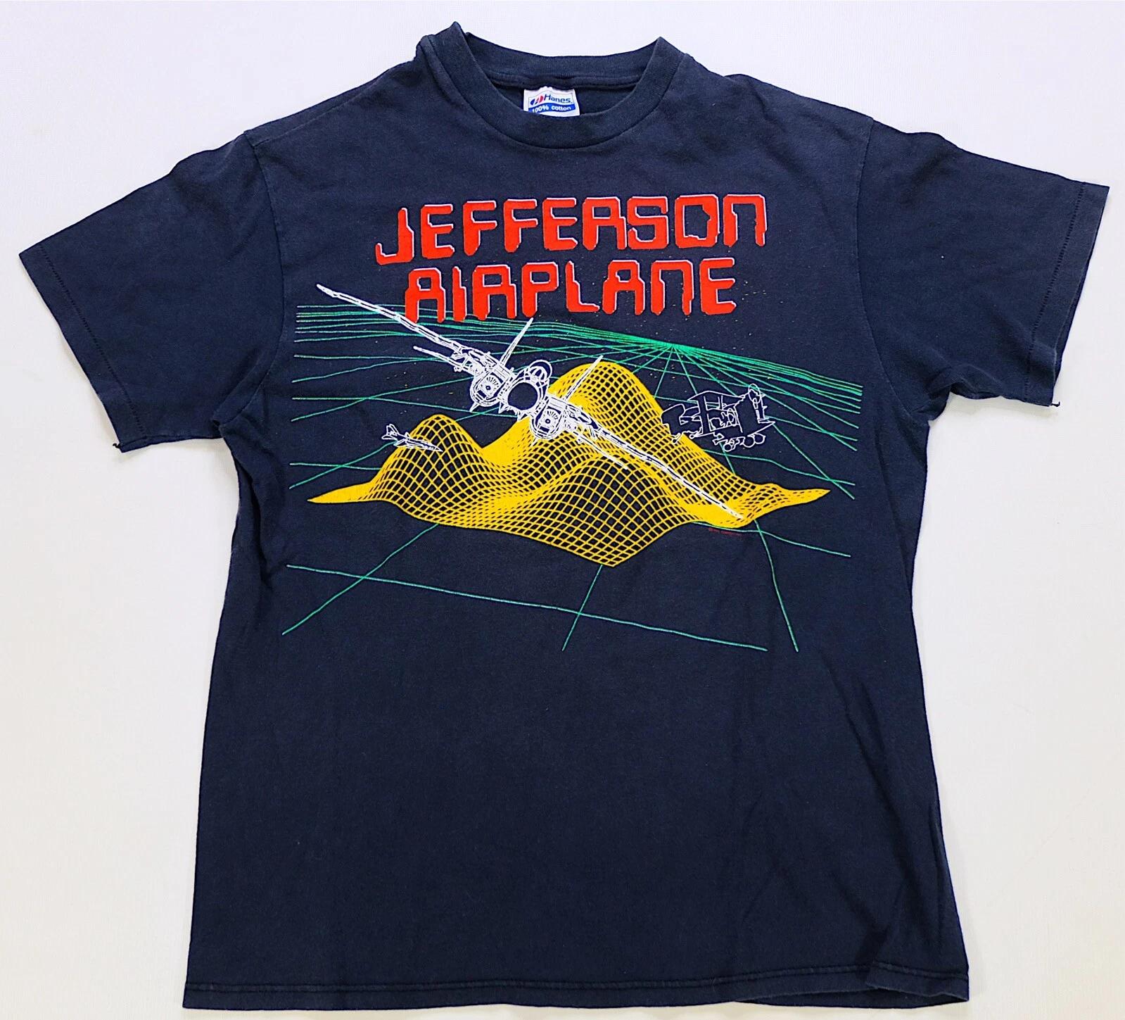 Rare Vintage Jefferson Airplane 1989 USA Tour T Shirt 80s 90s Rock Band Black L M