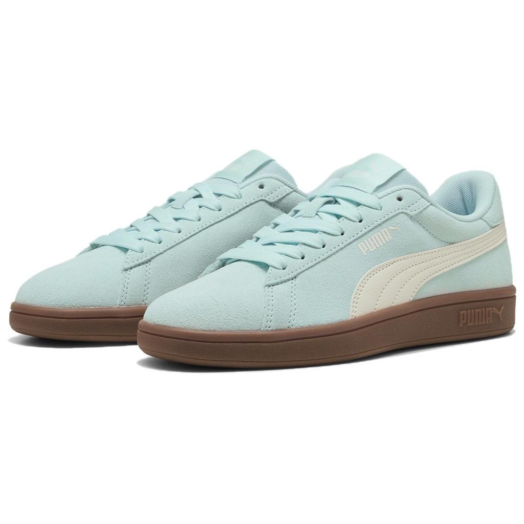 PUMA Smash Split Cow Leather, Artificial Leather Slip Resistant Low top Skateboard Shoes Unisex Blue White Brown 390984-29