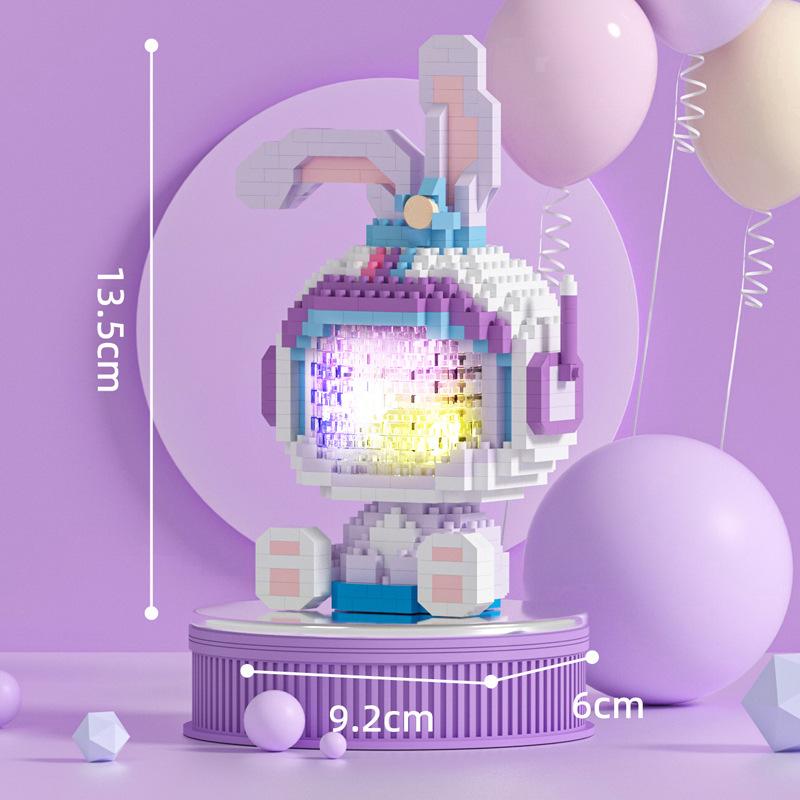 

Disney Linabell Micro Building Blocks Lighting Space Stellalou DIY Assembly Model Mini Brick Figure Toys For Kids Gift With Box