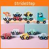 Wooden Animal Pattern Magnetic Car Building Block Children Puzzle Toy Set