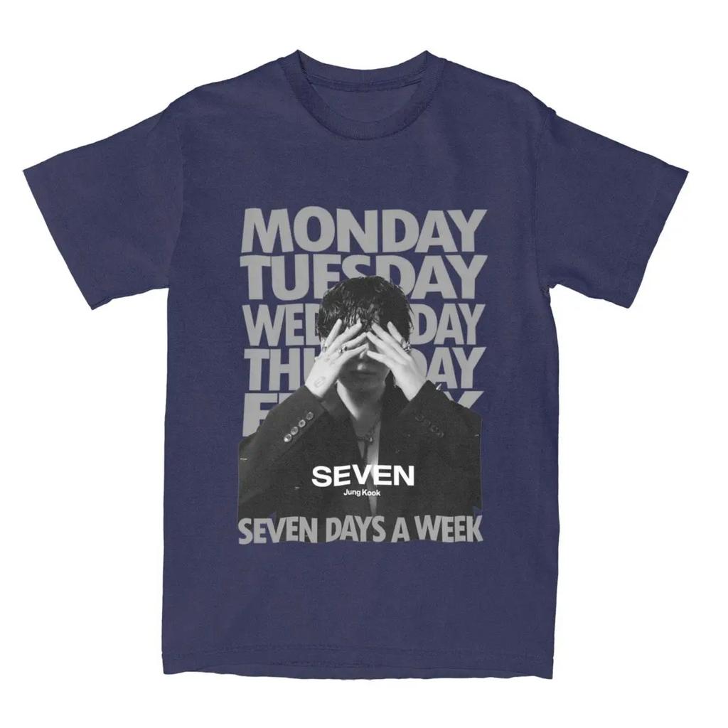 Jungkooks Seven Jungs Kooks T Shirt Beach Street Style T-Shirts Cotton Hip Hop Tee Shirt for Man Woman Short-Sleeved Casual Tees