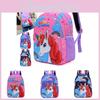 Adorable Unicorn Print Backpack With Ergonomic Design For Kids In Pink And Purple