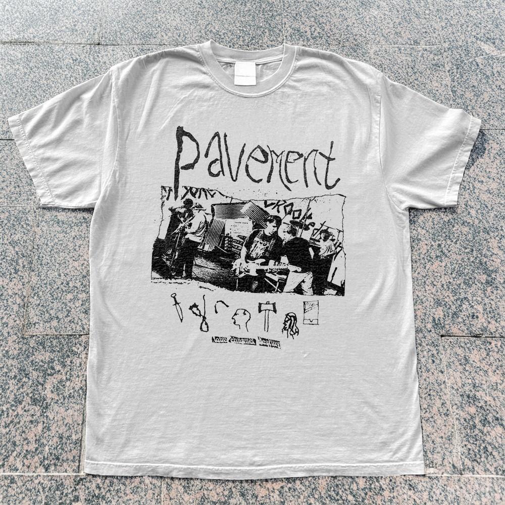 NY! Pavement band t-shirt Album Hvid Bomulds T-shirt Størrelse S-5XL
