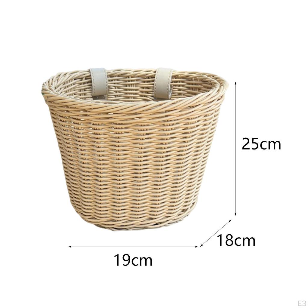 Kinder Fahrrad Korb Fahrrad Abnehmbare Handwoven Kleinigkeiten Container Tragbare Radfahren