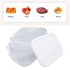 4 Layer Dumpling Storage Box with Lid Double Buckle Sealing Stackable Food Container for Kitchen Ref