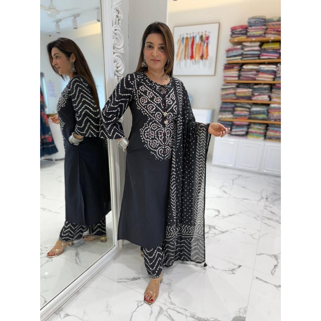 Bollywood Indian Women Kurti Pant Dupatta Set Designer Party Wear Top Kurta Set