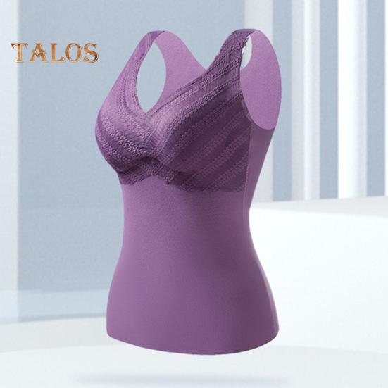 Zimní dámská zateplená vesta s hrudními vycpávkami Bezešvé sametové rychlé zamykání teploty Výstřih do V Slim Fit Elastické vnitřní nošení bez rukávů Spodní část tílka