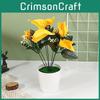 Faux Flower Potted Plant For Home Interior Decor And Gift For Wedding Or Party Settings