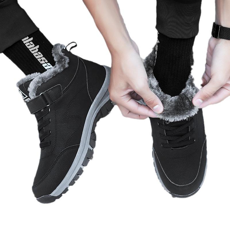 Winter Velvet High-Top Cotton Boots - Men's & Women's Outdoor Casual Walking Shoes, Large Sizes Available