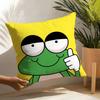 Cute frog meme Pillow Case Home Living Room Decoration Linen Pillow Cases Cushion Cover