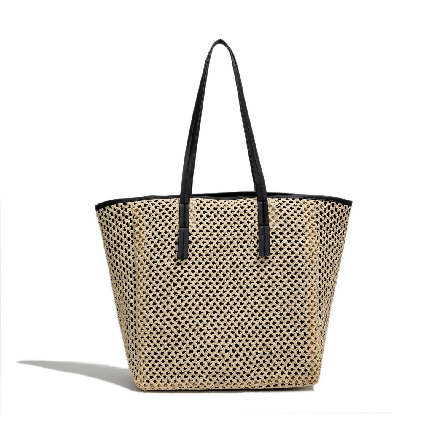 

Вместительная сумка-тоут, сумка на плечо, модная сумка под мышкой для отпуска чёрный