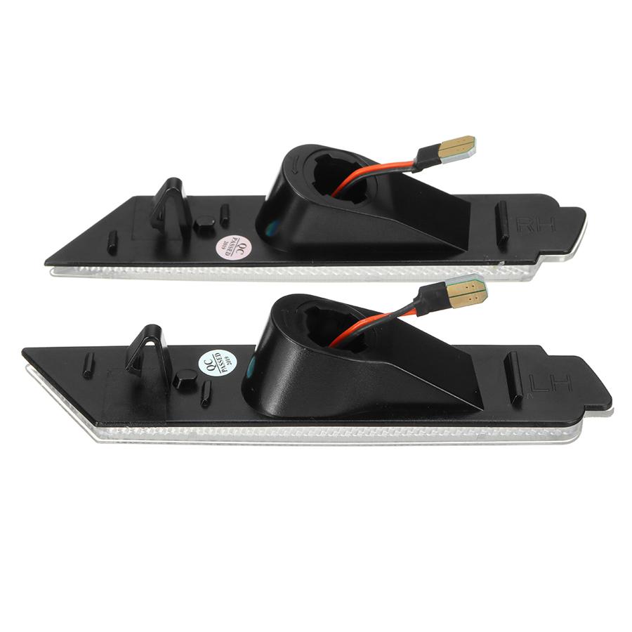 For 2010-2015 Chevy Camaro Signal Light Clear Led Side Marker Front Amber + Rear Red