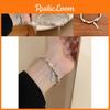 Sophisticated Pearl Silver Geometric Bracelet Exquisite Handcrafted Womens Gift