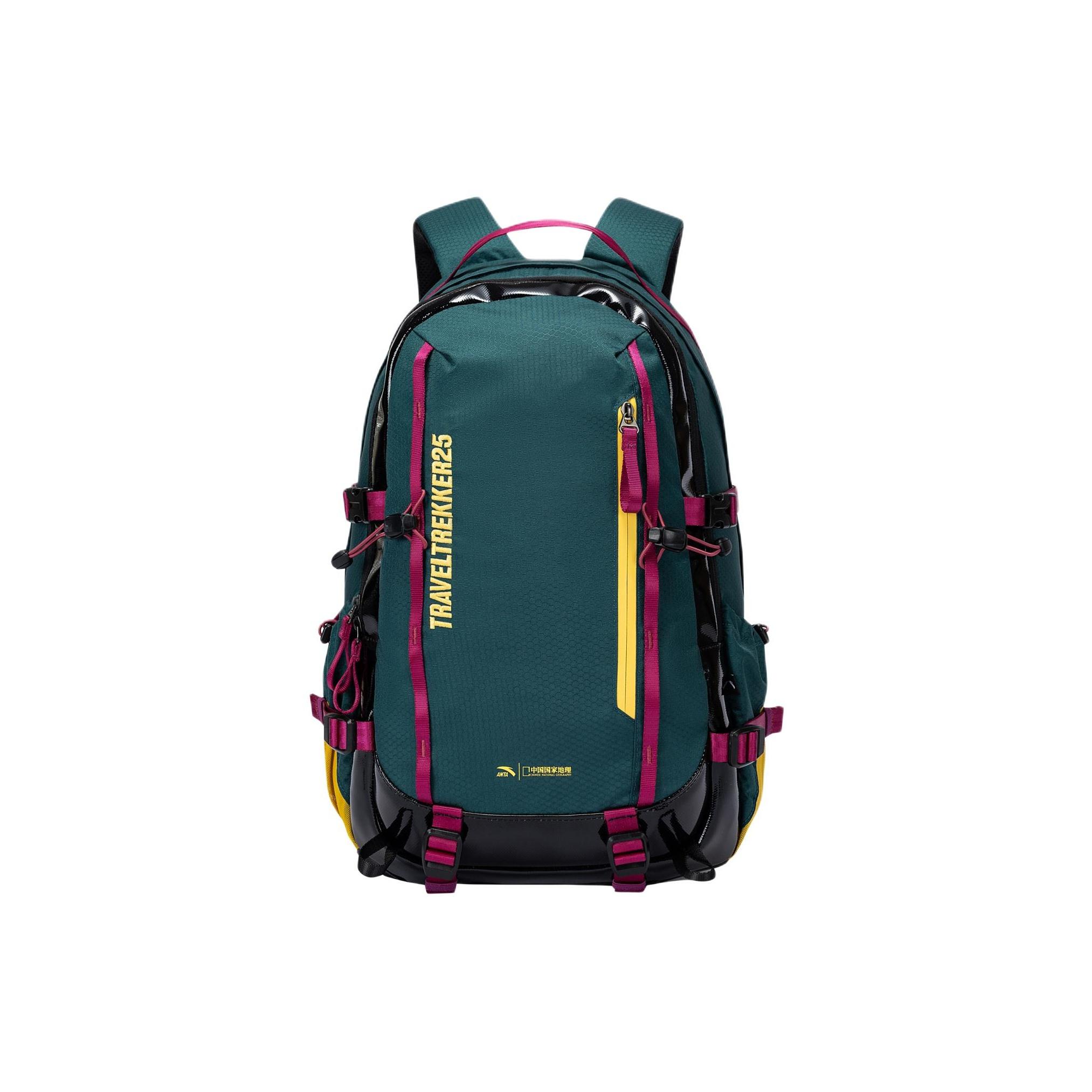 Anta Baichuan TT25 Color Block Design Multi-Functional Backpack Unisex Backpack Moss-Green 192546165D-10 Jasper,One Size
