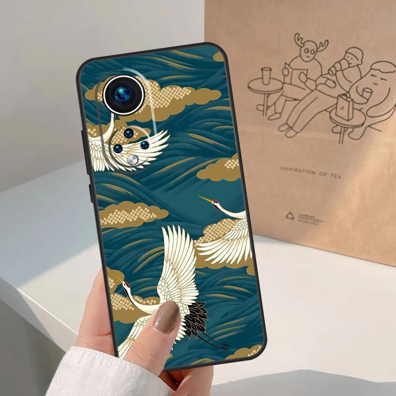 Japanese Cranes Art For Honor Magic 8 Pro 7 6 5 Lite Case For Honor Win RT 200 400 50 70 90 X8b X9a X9b X9c X9d