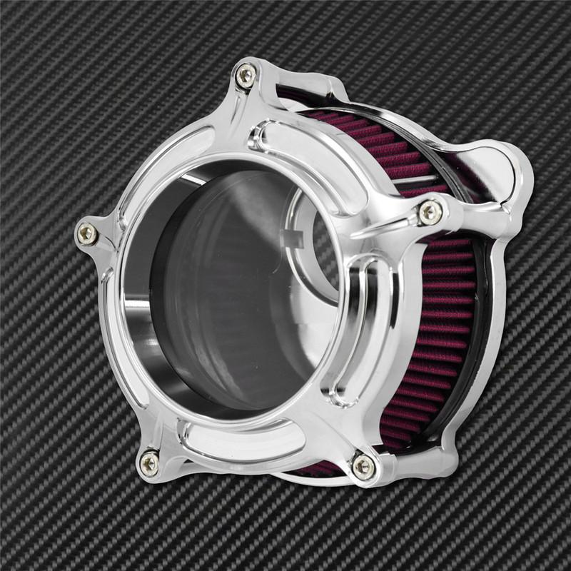 Motorcycle Air Filter Air Cleaner Kit CNC Intake System Chrome For Harley Sportster Dyna Softail Touring 883 1200 Electra Glide