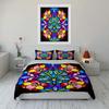 Colorful Floral Glass Art Set Soft Comfortable Duvet Cover Bedding Set Included 1*Duvet Cover & 2*Pillowcases gift