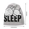 Niestandardowe śpiący Bull Terrier pies luźna czapka typu beanie kobiety unisex zwierząt szczeniak Hip Hop dzianiny Skullies czapki czapki na zimę