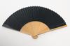 handcrafted by a Kyoto with fan case and paper box [Hasegawa] Men's Kyoto-style fan, artisan, (wave pattern, black)