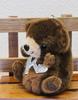 [Take Off] Brown Bear Plush Toy Strap with Initial Charm [K] Angel's Mischief Series