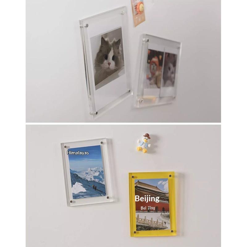 1 Stück Transparenter Fotorahmen Acryl Magnetischer Display-Rahmen Poster-Display-Ständer 2 mm Für Zimmer Schreibtisch Hausdekoration